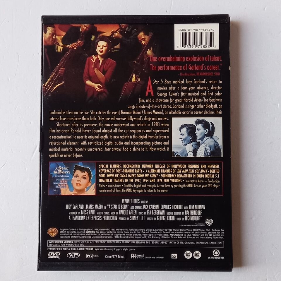 A STAR IS BORN -  JUDY GARLAND, JAMES MASON - DVD 1.BÖLGE 2.EL