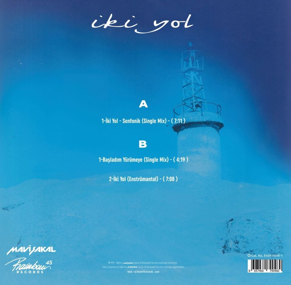 MAVİ SAKAL - İKİ YOL (1997) - MAXI SINGLE  12'' 45RPM (45 DEVİR ) 2025 BASIM SIFIR PLAK