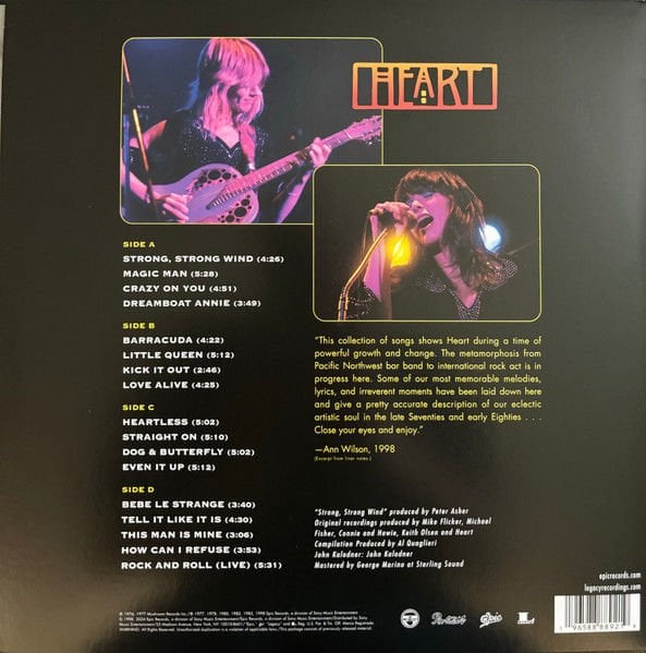 HEART - GREATEST HITS (1998) - 2LP 2024 EDITION SIFIR PLAK