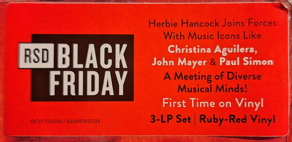HERBIE HANCOCK - POSSIBILITIES (2005) - 3xLP 2024 RED COLOURED RECORD STORE DAY (RSD)  EDITION POP JAZZ , SOUL JAZZ , FUNK JAZZ SIFIR PLAK