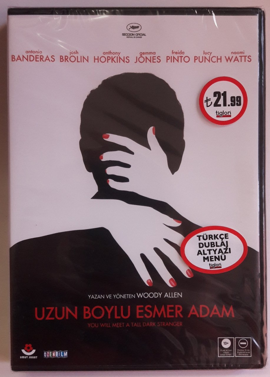 UZUN BOYLU ESMER ADAM - YOU WILL MEET A TALL DARK STRANGER - ANTONIO BANDERAS - ANTHONY HOPKINS - NAOMI WATTS - WOODY ALLEN - DVD SIFIR