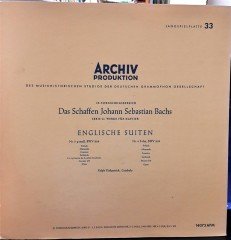 BACH: ENGLISCHE SUITEN, RALPH KIRKPATRICK - PLAK 2.EL
