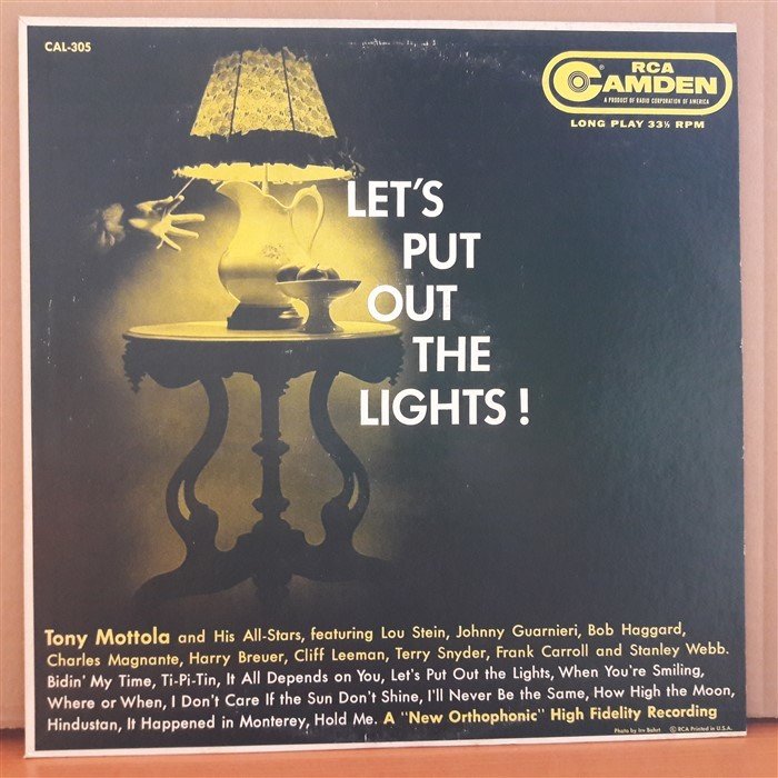 LET'S PUT OUT THE LIGHTS! - TONY MOTTOLA AND HIS ALL-STARS - LP 2.EL PLAK