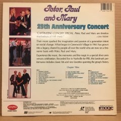 PETER, PAUL AND MARY - 25 TH ANNIVERSARY CONCERT 2.EL LASERDISC