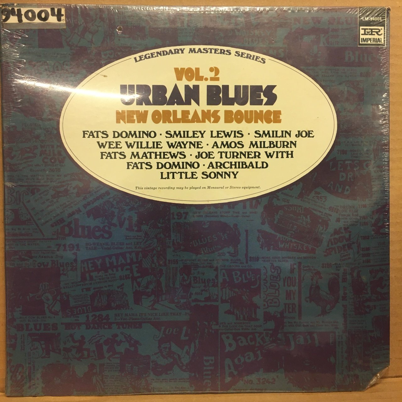 URBAN BLUES NEW ORLEANS BOUNCE VOLUME 2 1970 SIFIR PLAK