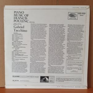 PIANO MUSIC OF POULENC / GABRIEL TACCHINO (1971) - LP 2.EL PLAK