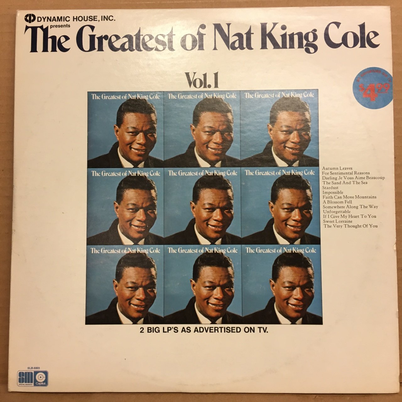 NAT KING COLE - THE GREATEST OF VOL.1 & VOL.2 (1972) - 2PLAK 2.EL