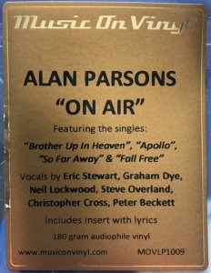 ALAN PARSONS - ON AIR (1996) - LP SIFIR PLAK MUSIC ON VINYL