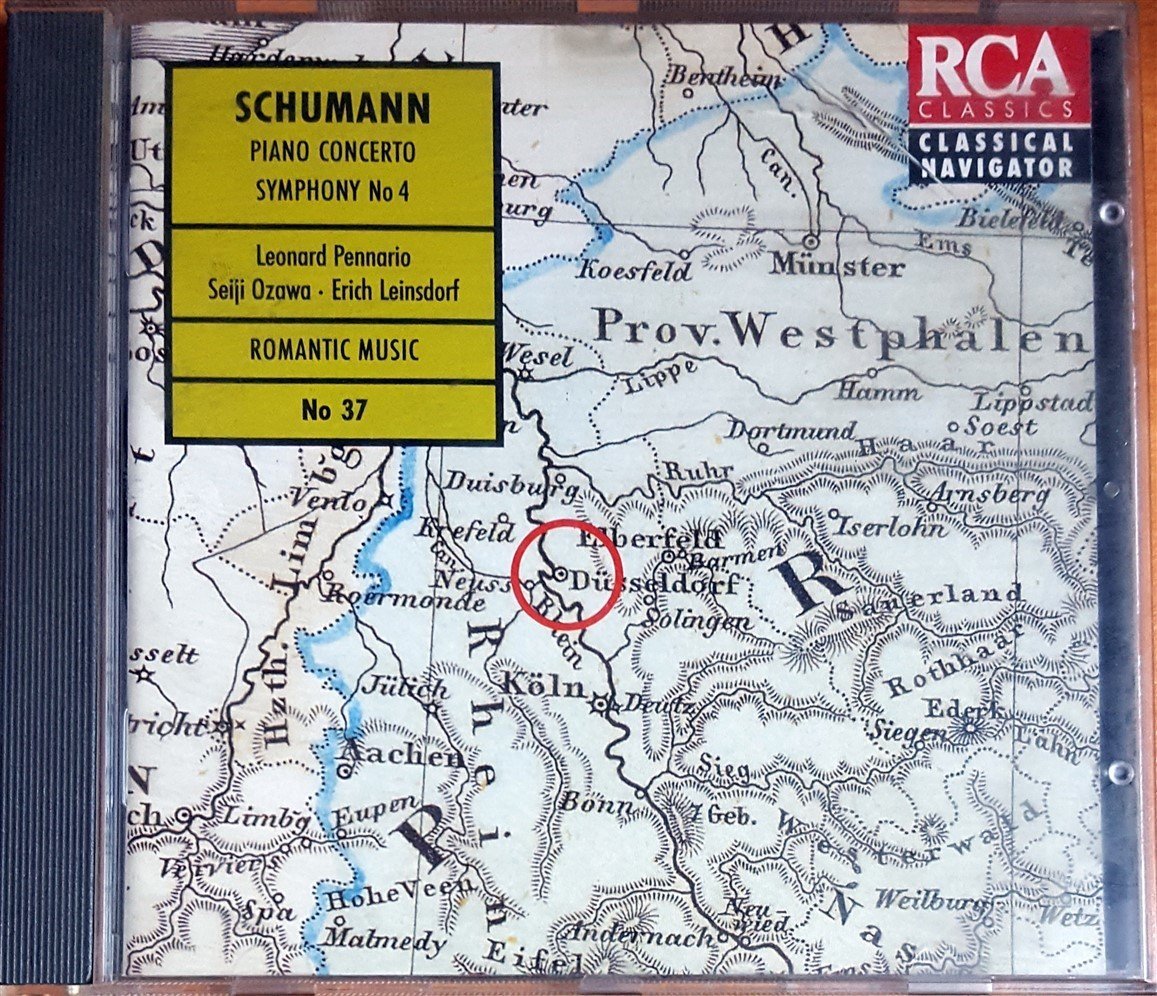 SCHUMANN - PIANO CONCERTO, SYMPHONY NO 4 / LEONARD PENNARIO, SEIJI OZAWA, ERICH LEINSDORF (1994) RCA CLASSICS CD 2.EL