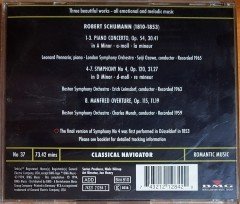 SCHUMANN - PIANO CONCERTO, SYMPHONY NO 4 / LEONARD PENNARIO, SEIJI OZAWA, ERICH LEINSDORF (1994) RCA CLASSICS CD 2.EL