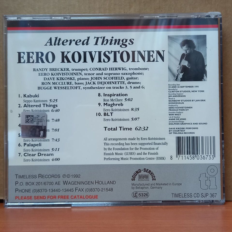 EERO KOIVISTOINEN – ALTERED THINGS (1992) - CD 2.EL