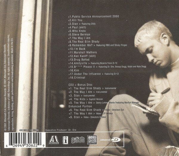 EMINEM - THE MARSHALL MATHERS LP (2001) - 2CD DELUXE EDITION SIFIR