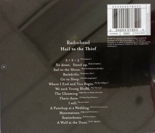 RADIOHEAD - HAIL TO THE THIEF (2003) - CD JEWEL CASE SIFIR