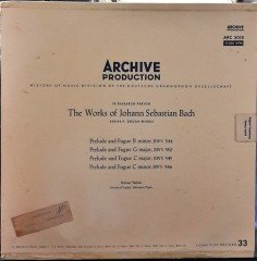 BACH: PRELUDE AND FUGUE B MINOR, G MAJOR, C MAJOR, HELMUT WALCHA - PLAK 2.EL