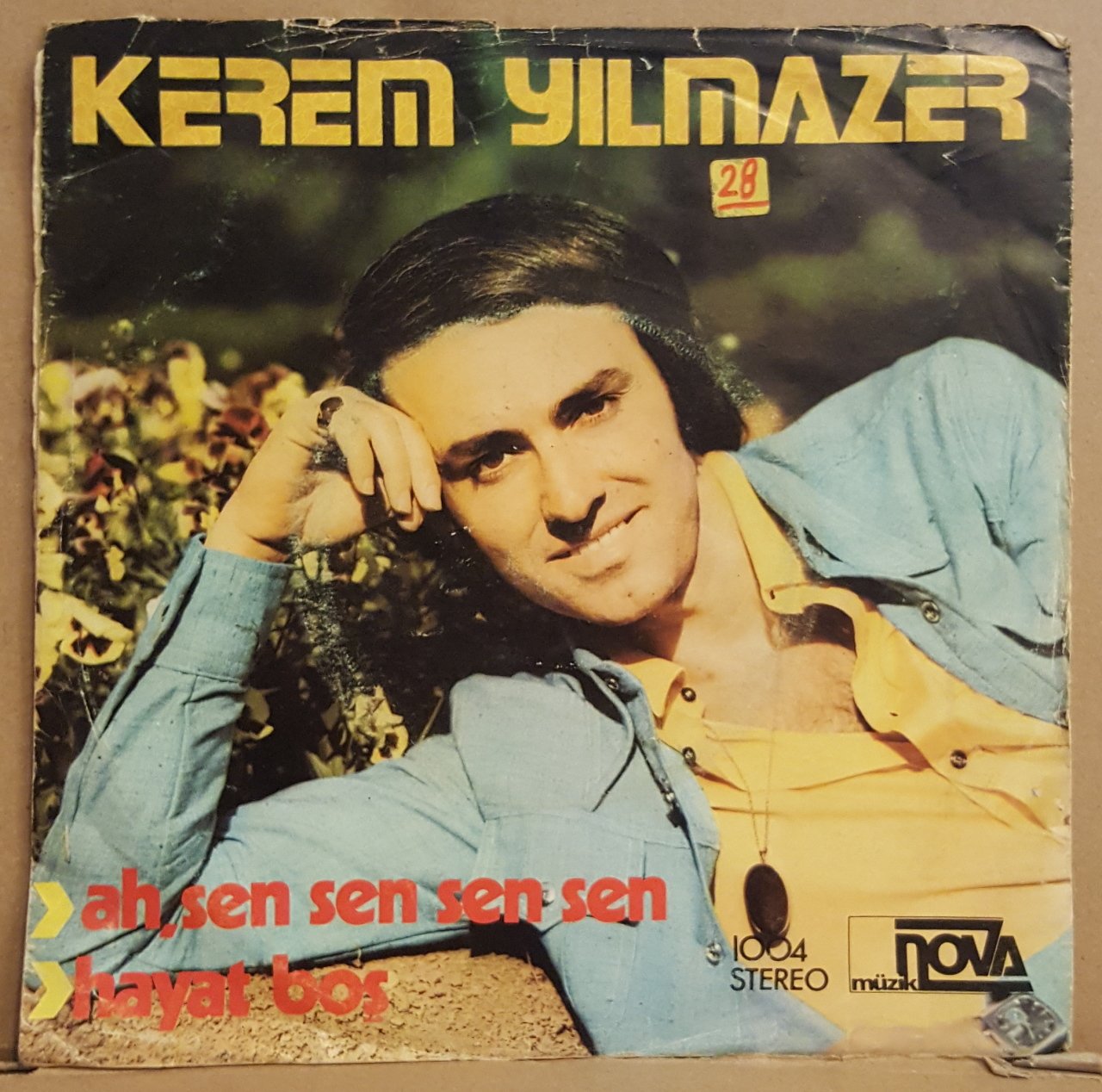 KEREM YILMAZER - AH SEN SEN SEN / HAYAT BOŞ - 7'' 45 DEVİR KAPAKLI NOVA MÜZİK 2.EL