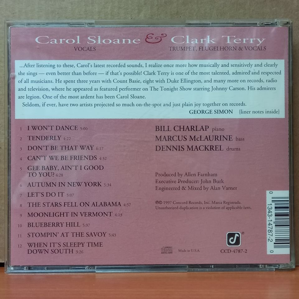 CAROL SLOANE & CLARK TERRY – THE SONGS ELLA & LOUIS SANG (1997) - CD 2.EL