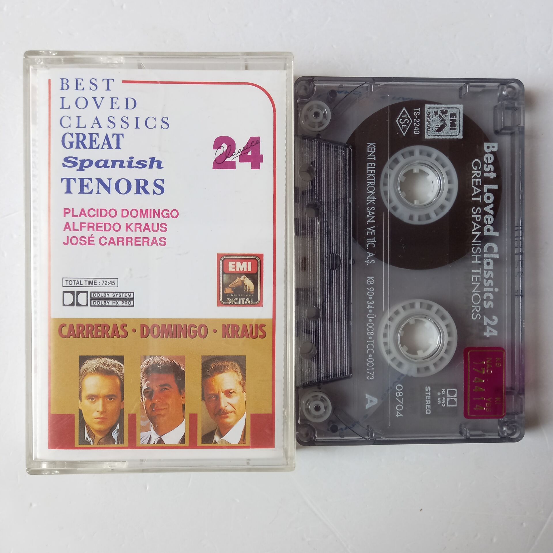 BEST LOVED CLASSICS - 24 / GREAT SPANISH TENORS / PLACIDO DOMINGO, AFREDO KRAUS, JOSE CARRERAS (1990) - KASET 2.EL
