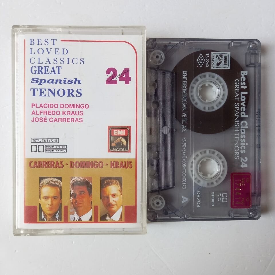 BEST LOVED CLASSICS - 24 / GREAT SPANISH TENORS / PLACIDO DOMINGO, AFREDO KRAUS, JOSE CARRERAS (1990) - KASET 2.EL
