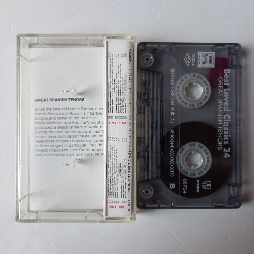 BEST LOVED CLASSICS - 24 / GREAT SPANISH TENORS / PLACIDO DOMINGO, AFREDO KRAUS, JOSE CARRERAS (1990) - KASET 2.EL