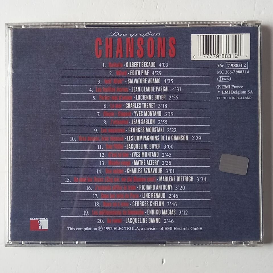 DIE GROSSEN CHANSONS (1992) - CD 2.EL
