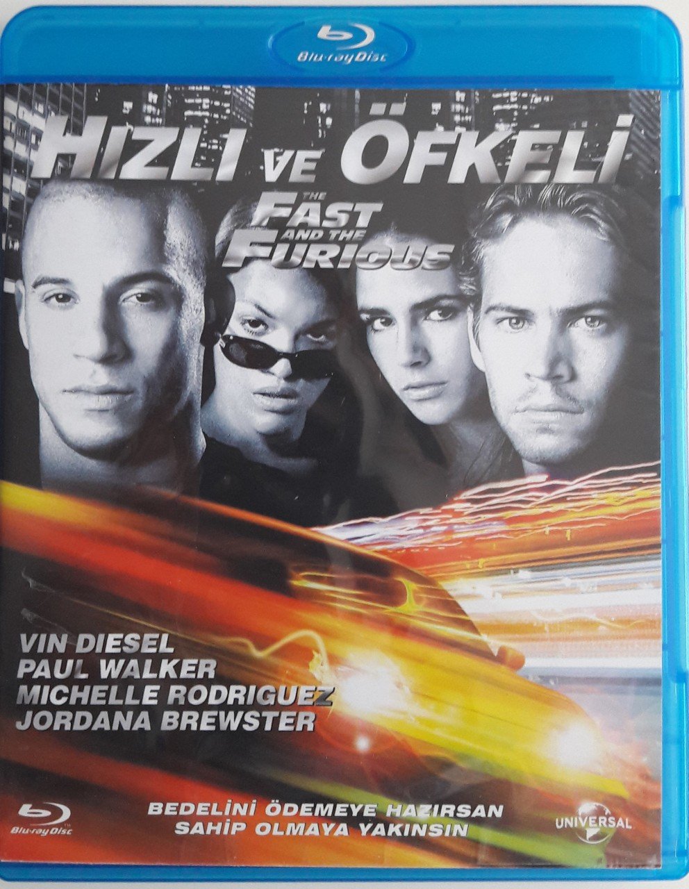 HIZLI VE ÖFKELİ - FAST AND THE FURIOUS - PAUL WALKER - VIN DIESEL - BLU-RAY 2.EL