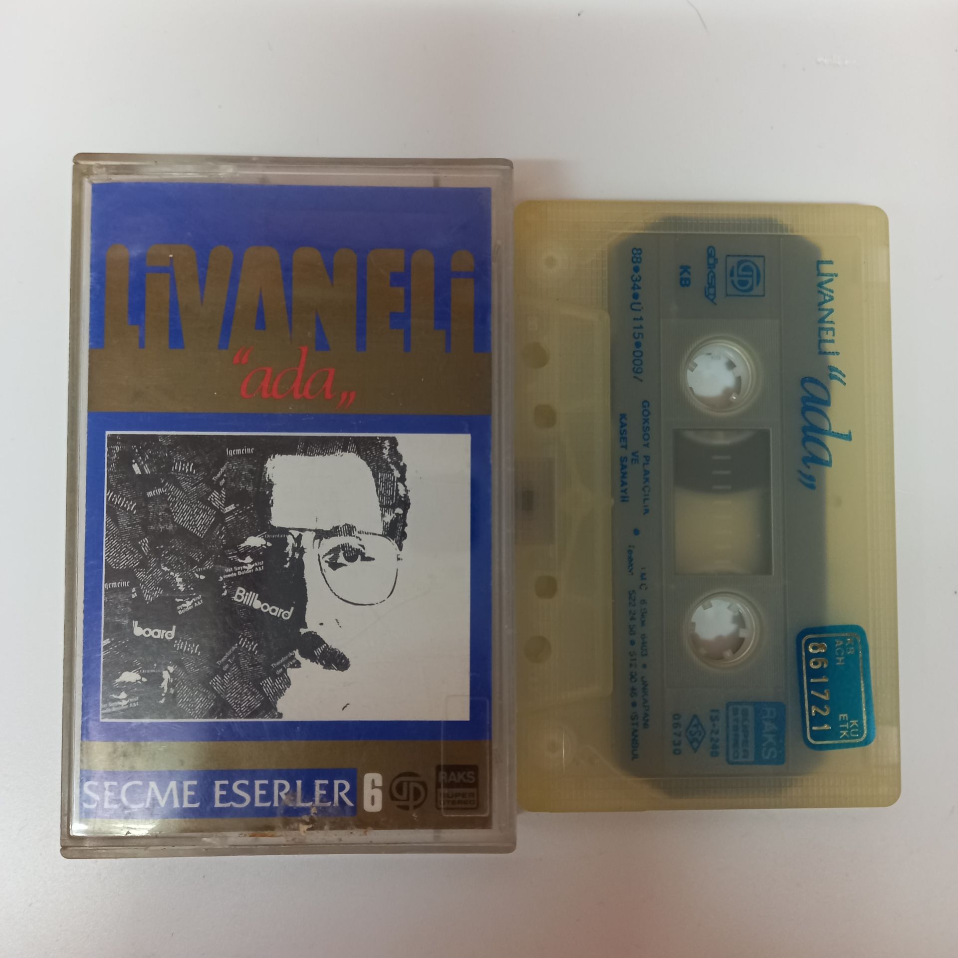 ZÜLFÜ LİVANELİ - ADA / SEÇME ESERLER 6 (1988) - KASET 2.EL