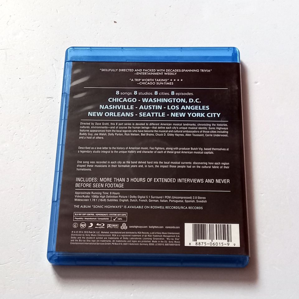FOO FIGHTERS - SONIC HIGHWAYS  (2014) - 3xBLU-RAY 2.EL