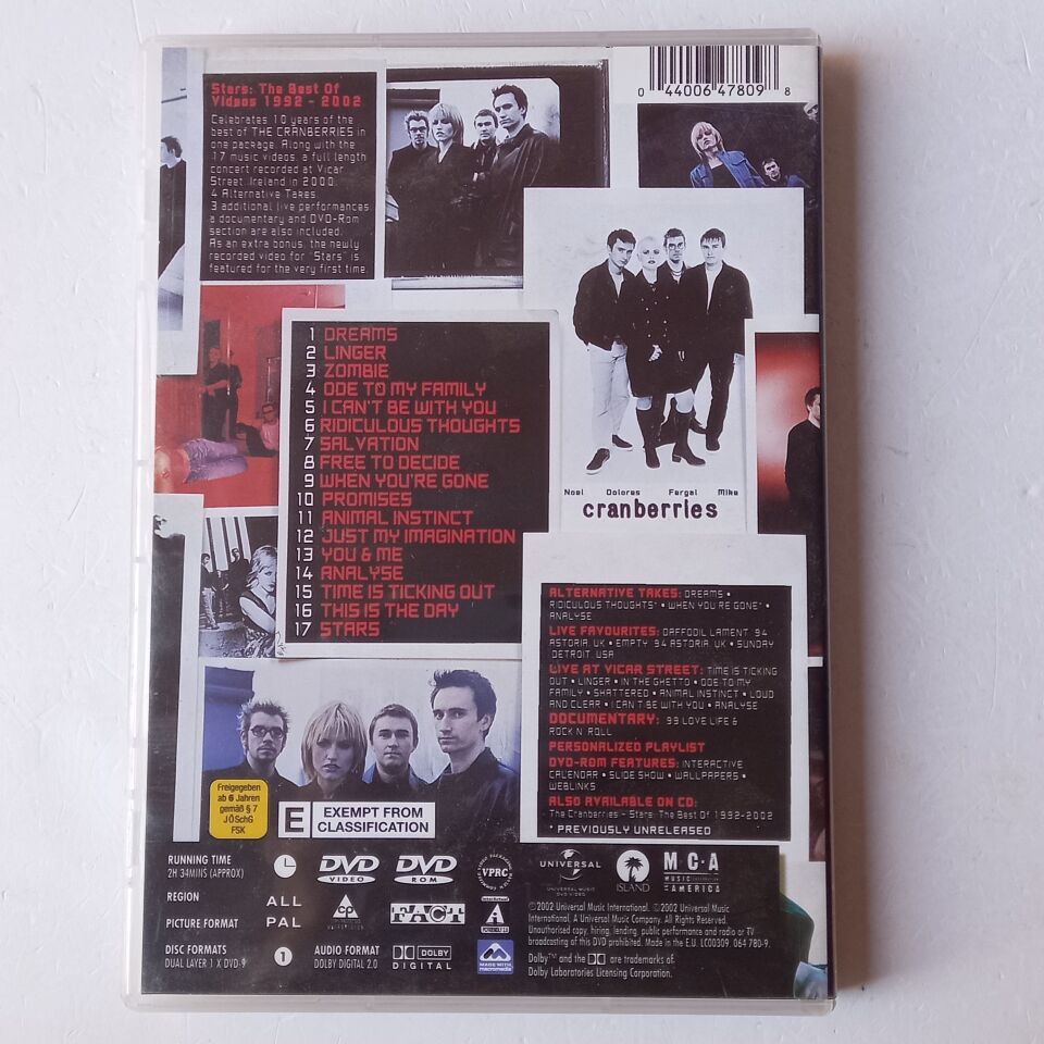 THE CRANBERRIES – STARS: THE BEST OF VIDEOS 1992-2002 (2002) - DVD 2.EL