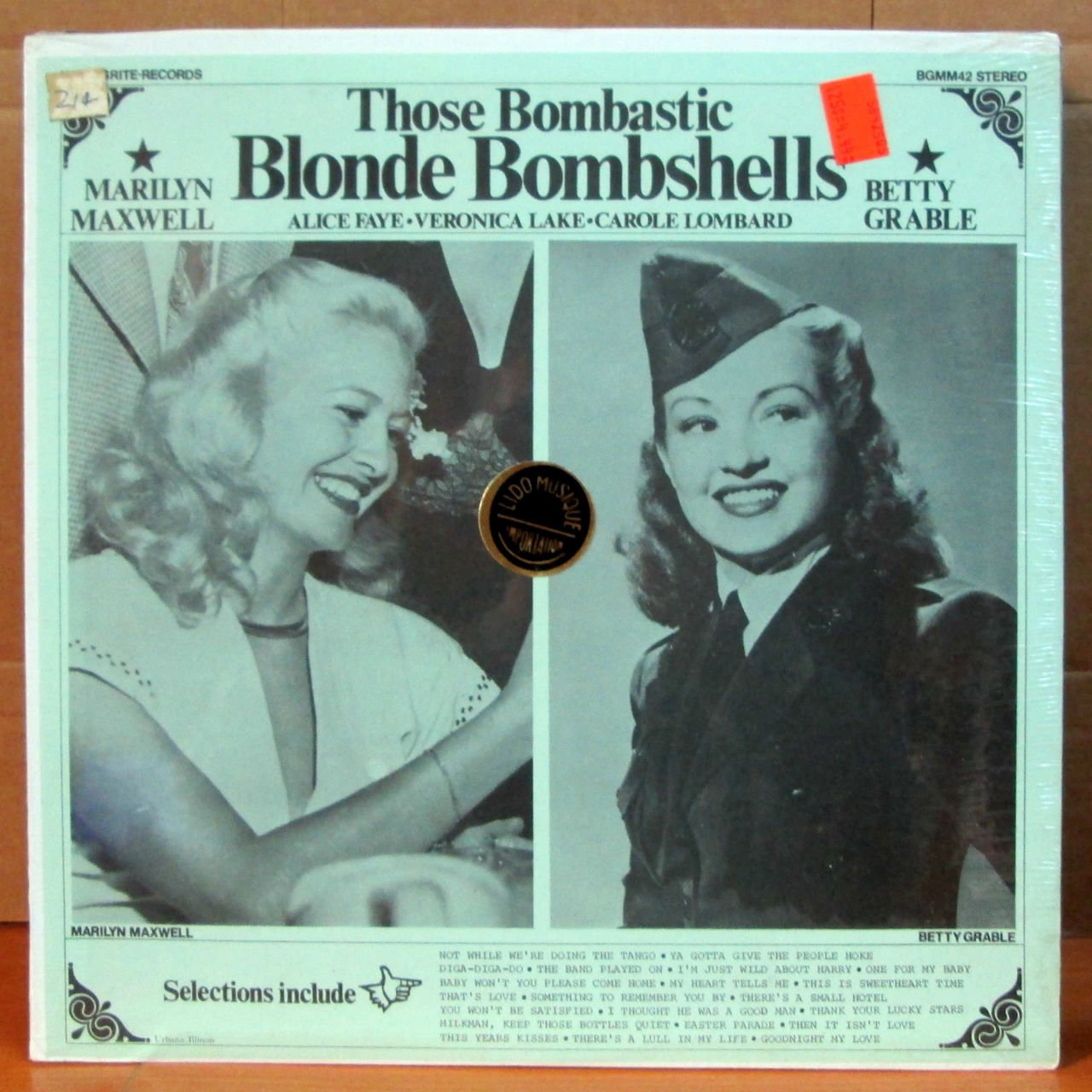 BLONDE BOMBSHELLS Marilyn Maxwell LP SIFIR