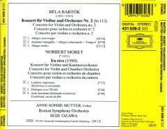 BELA BARTOK - CONCERTO FOR VIOLIN NO 2 / ANNE SOPHIE MUTTER SEJI OZAWA - CD 2.EL