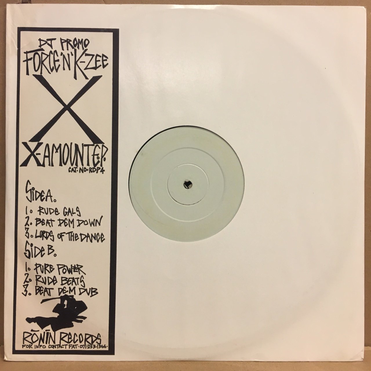 FORCE & K-ZEE - X AMOUNT E.P. (1992) 12'' MAXI SINGLE 2.EL PLAK