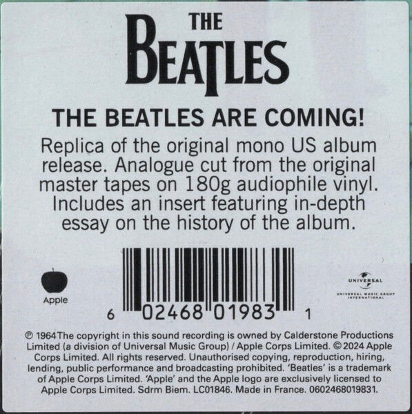 THE BEATLES - SOMETHING NEW (1964) - LP 180GR 2024 MONO EDITION SIFIR PLAK