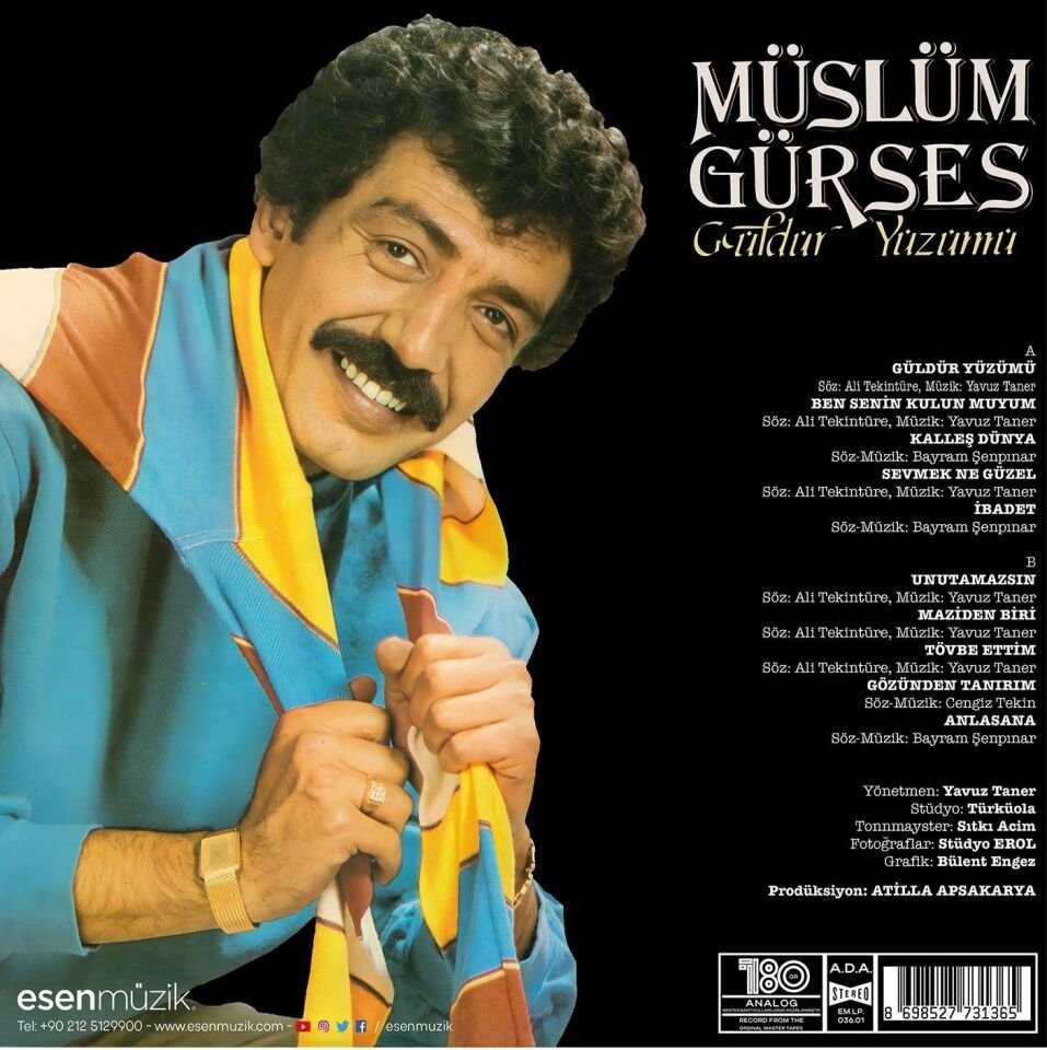 MÜSLÜM GÜRSES - GÜLDÜR YÜZÜMÜ (1985) LP 180GR 2023 BASIM GATEFOLD SIFIR PLAK