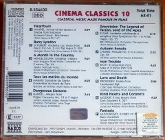 CINEMA CLASSICS 10 / CLASSICAL MUSIC MADE FAMOUS IN FILMS / HANDEL, MENDELSSOHN, MARAIS, ELGAR, CHOPIN, BACH, MOZART (1998) - CD SIFIR