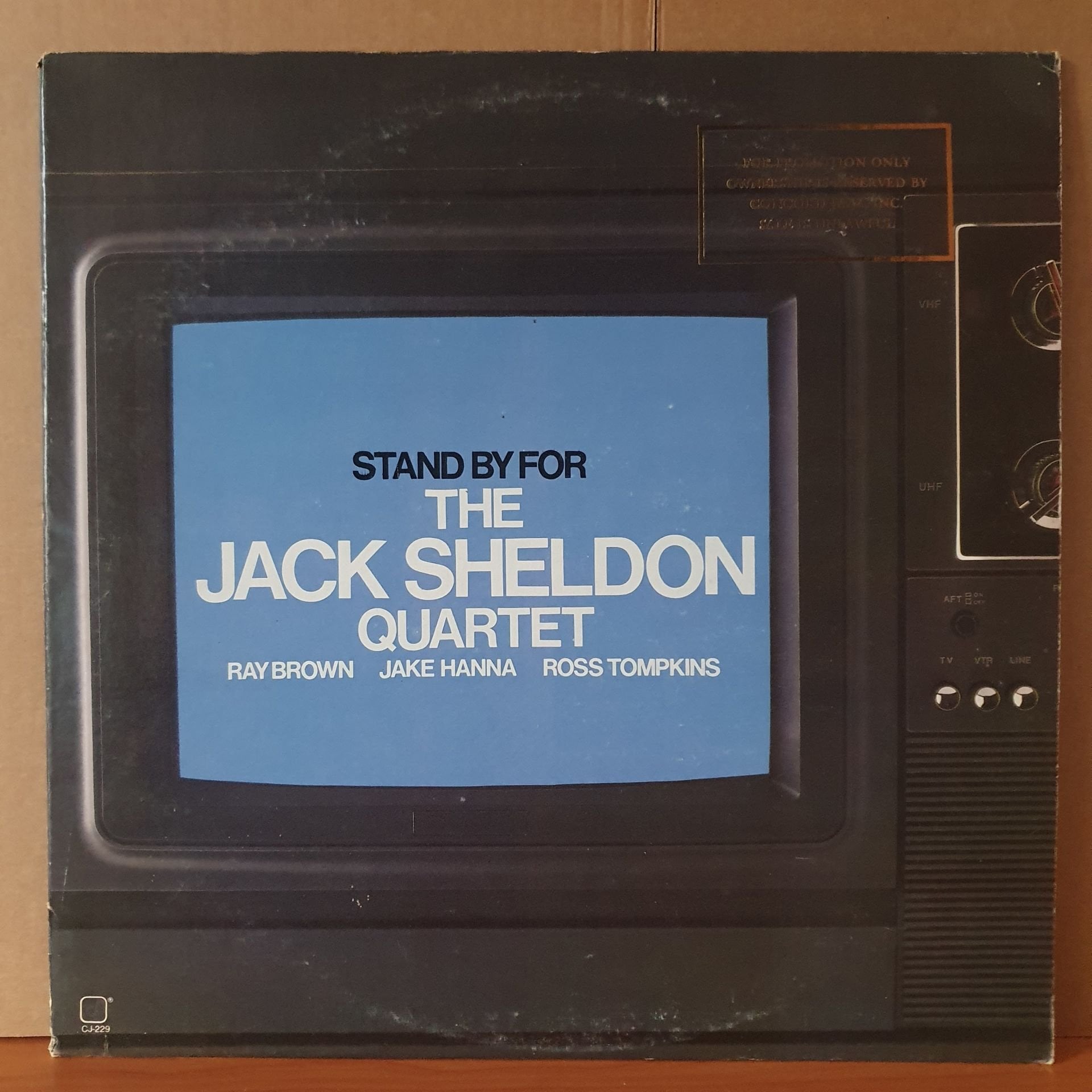 THE JACK SHELDON QUARTET - STAND BY FOR (1983) - LP 2.EL PLAK