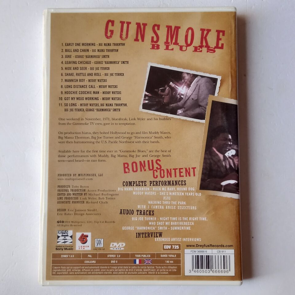 GUNSMOKE BLUES - MUDDY WATERS, BIG JOE TURNER, BIG MAMA THORNTON, GEORGE HARMONICA SMITH (2004) - DVD 2.EL
