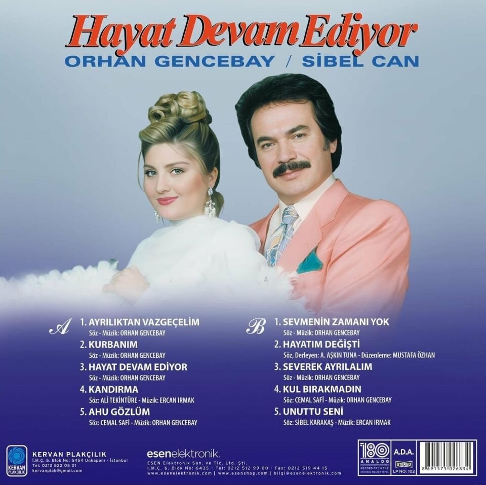 ORHAN GENCEBAY SİBEL CAN - HAYAT DEVAM EDİYOR (1993) - LP 180GR 2023 BASIM GATEFOLD SIFIR PLAK