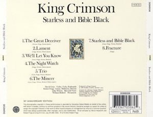 KING CRIMSON – STARLESS AND BIBLE BLACK (1974) - HDCD 30TH ANNIVERSARY EDITION SIFIR