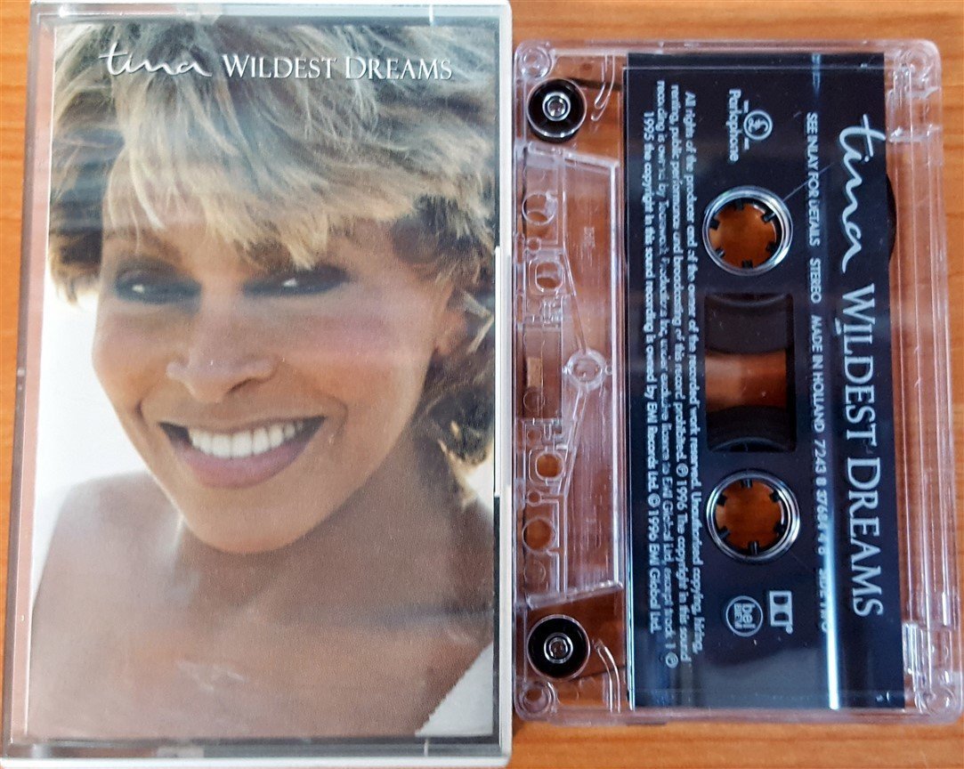 TINA TURNER - WILDEST DREAMS CASSETTE MADE IN HOLLAND ''USED'' PAPER LABEL