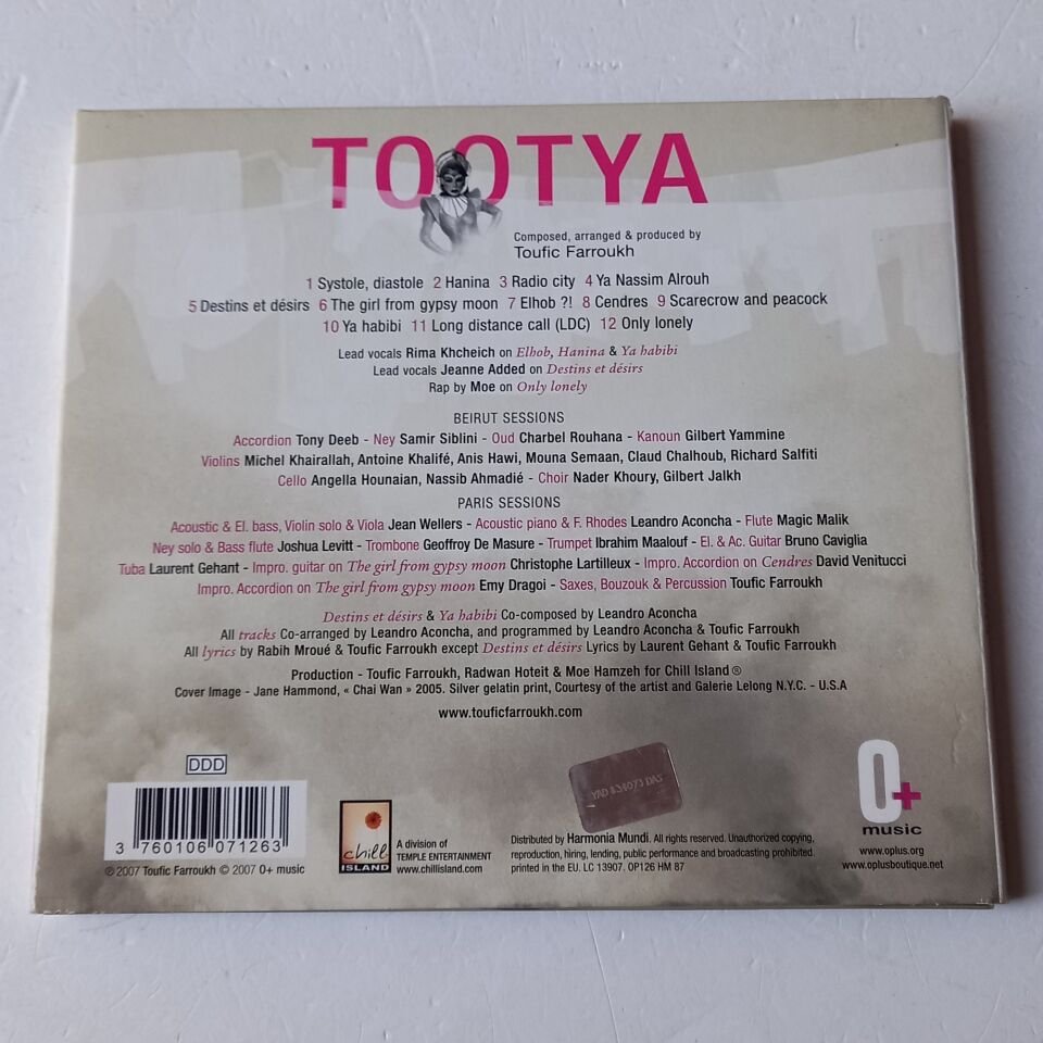 TOUFIC FARROUKH – TOOTYA (2007) - CD DIGIPAK 2.EL
