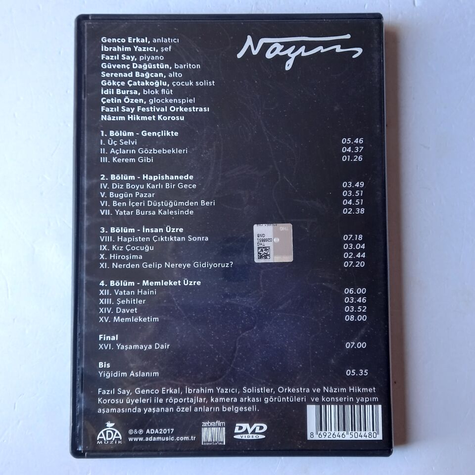 FAZIL SAY - NAZIM ORATORYOSU / GENCO ERKAL (2017) - DVD 2.EL