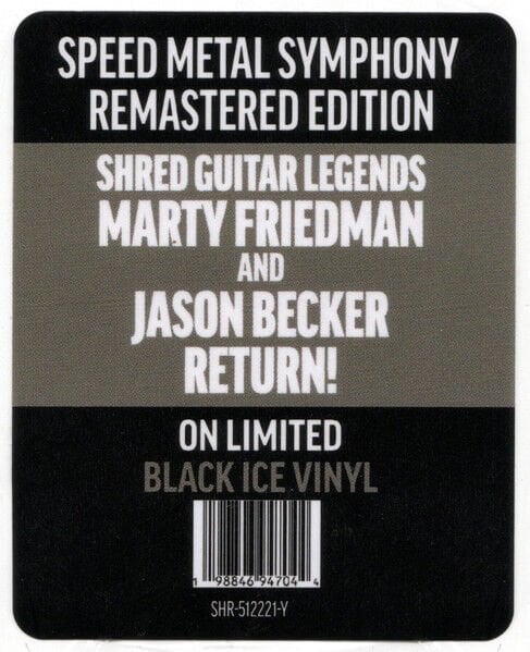 CACOPHONY (MARTY FRIEDMAN / JASON BECKER) - SPEED METAL SYMPHONY (1987) - LP 2025 LIMITED EDITION BLACK ICE VINYL SIFIR PLAK