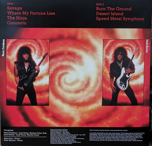 CACOPHONY (MARTY FRIEDMAN / JASON BECKER) - SPEED METAL SYMPHONY (1987) - LP 2025 LIMITED EDITION BLACK ICE VINYL SIFIR PLAK
