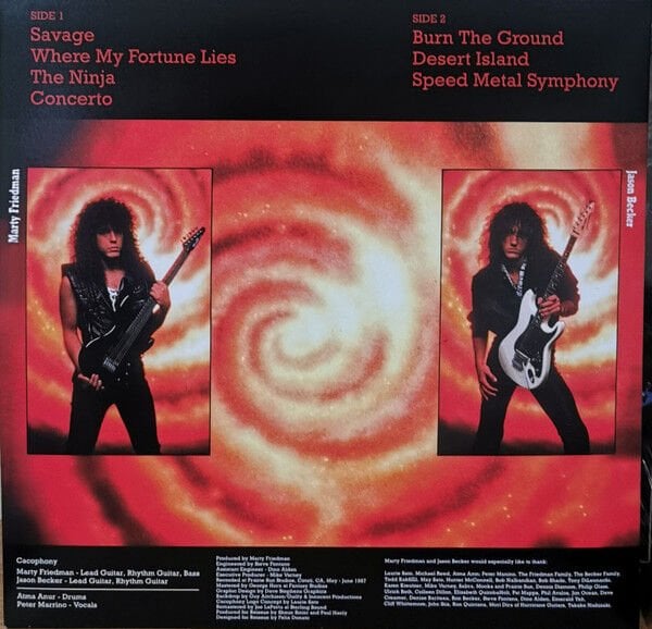 CACOPHONY (MARTY FRIEDMAN / JASON BECKER) - SPEED METAL SYMPHONY (1987) - LP 2025 LIMITED EDITION BLACK ICE VINYL SIFIR PLAK