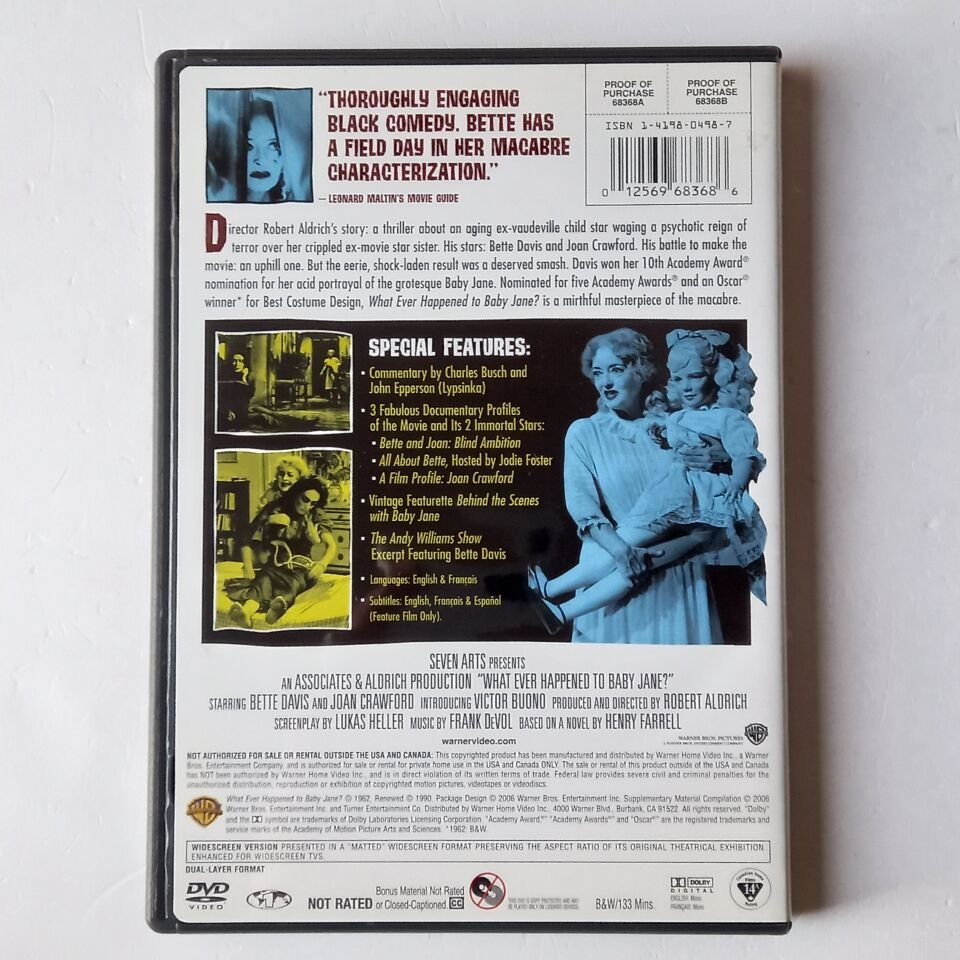 WHAT EVER HAPPENED TO BABY JANE? - ROBERT ALDRICH, BETTE DAVIS, JOAN CRAWFORD - DVD 1.BÖLGE 2.EL