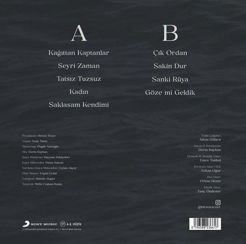 BİRSEN TEZER - KAĞITTAN KAPTANLAR (2023) - LP SIFIR PLAK