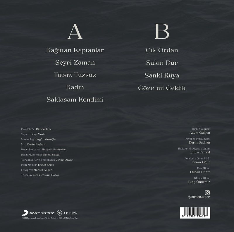 BİRSEN TEZER - KAĞITTAN KAPTANLAR (2023) - LP SIFIR PLAK
