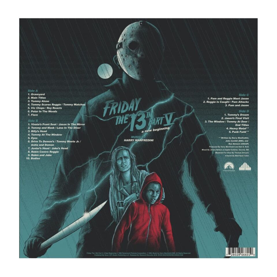 FRIDAY THE 13TH PART V - SOUNDTRACK / HARRY MANFREDINI (1985) - 2LP 2025 COLOURED EDITION SIFIR PLAK