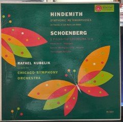 HINDEMITH: SYMPHONIC METAMORPHOSES, SCHÖNBERG: 5 PIECES FOR ORCHESTRA, RAFAEL KUBELIK - PLAK 2.EL