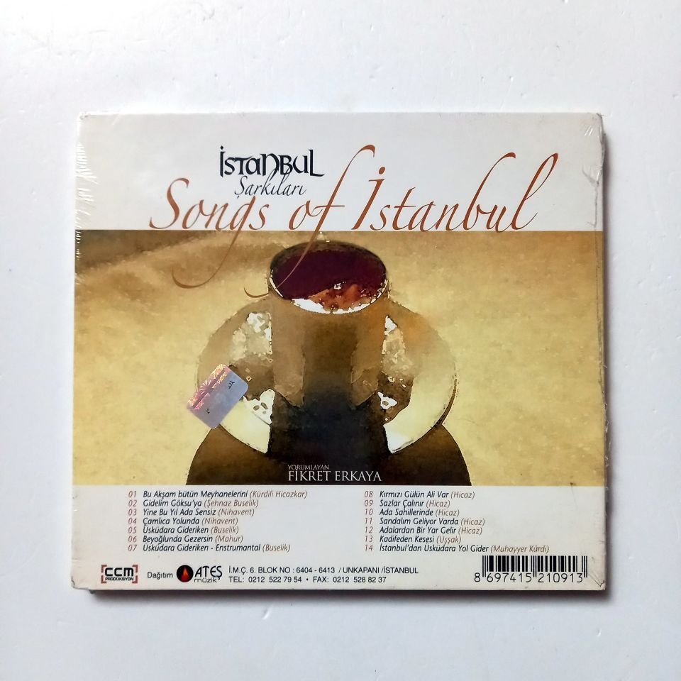 FİKRET ERKAYA - İSTANBUL ŞARKILARI - SONG OF İSTANBUL 1 (2006) - CD SIFIR